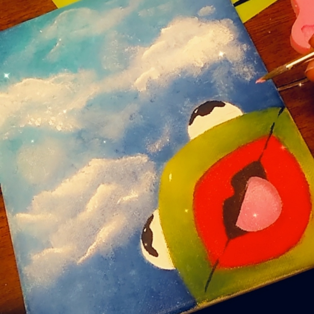 Kermit painting